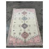 Vintage Hand Knotted Oushak-1197