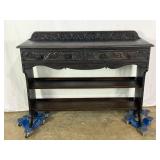 Antique Tudor Oak Console-9784