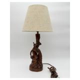 Antique Carved Table Lamp