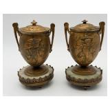 2 Small Antique Urns-9638