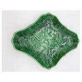 Majolica Green Leaf Dish