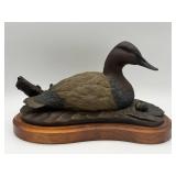 Bronze Duck Sculpture Signed-15