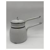 Vintage Enamel Double Boiler-9941