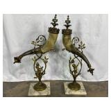 Pr of Antique Cornucopia Ornaments-10137
