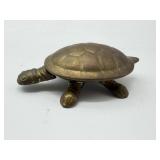Vintage Brass Turtle-Shaped Box
