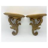 Pr Gilt Wall Sconces