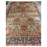 Large Hand Knotted Vintage Rug-10
