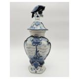 Delft Blue Lidded Vase-9936