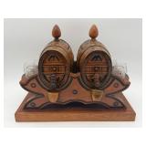 Vintage Barrels with Glasses Set-9957