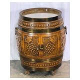 Barrel-Shaped Liquor Cabinet-10006