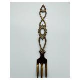Decorative Brass Three-Tine Fork