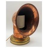 Copper and Brass Nautical Cowl Vent Lamp