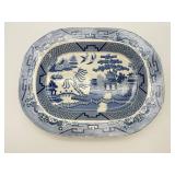 Large Blue Willow Platter