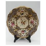 Antique Hand-Painted Floral Porcelain Plate