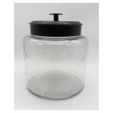 Clear Glass Lidded Canister