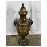 Large Lidded Brass Urn-10310
