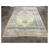 Vintage Hand-Knotted Oushak Rug-1262