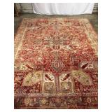 Vintage Hand-Knotted Heriz Rug-1170