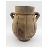 Two-Handled Earthenware Pottery Vessel