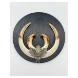 Wild Boar Tusk Trophy Mount-9799