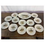 Limoges France Fish Plate Set-10237