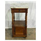 Antique Marble-Top Cupboard-10461