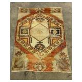 Vintage Hand-Knotted Oushak Rug-1255