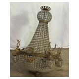 Large Chandelier With Stags Heads-320