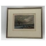 Zeeststrand in Holland Framed Picture-10427