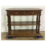 Antique Dessert Server with Marble-10360