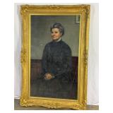 Large Antique Portrait Oil Painting-10221