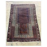 Vintage Hand-Knotted Balouchi Rug-1230