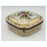 Limoges Porcelain Floral Box-10439