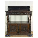 Heavily Carved Sideboard-10357