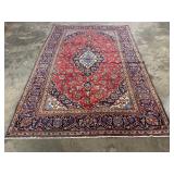 Vintage Hand-Knotted Kashan Rug-1222