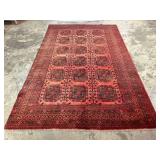 Vintage Hand-Knotted Turkaman Rug-1231