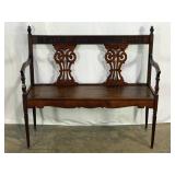 Antique Carved Bench-10349