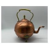 Copper Teapot with Brass Handle