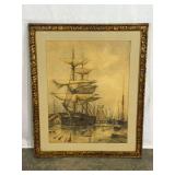 Framed Maritime Watercolor-10320