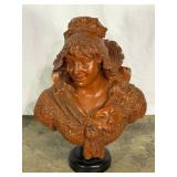 Terracotta Bust by D. Vandenbossche