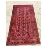 Vintage hand-Knotted Turkaman Rug-1279