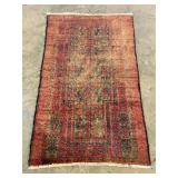 Vintage Hand-Knotted Balouchi Rug-1251