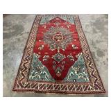 Vintage Hand-Knotted Qashghi Rug-1289