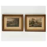 Pr Hand-Colored Fox Hunt Scenes-10408