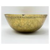 Antique Chinese Chased Brass Bowl