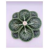 Majolica Leaf Motif Serving Dish-10343