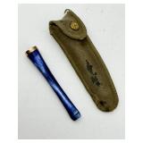Gold and Blue Cigarette Holder