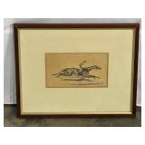 Antique Jockey and Racehorse Picture-10410
