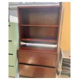 Wood Vertical File Cabinet (2 Drawer)