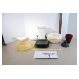 Yellow, Green, & Red Dishware